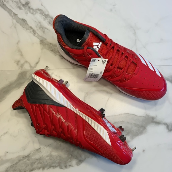 Adidas Baseball Cleats Red Icon Bounce - Picture 6 of 8